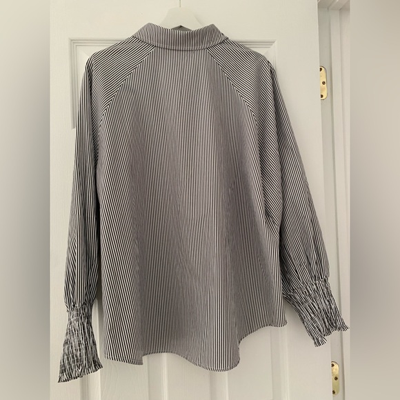 Black and White Striped Women's Tunic - Picture 2 of 4